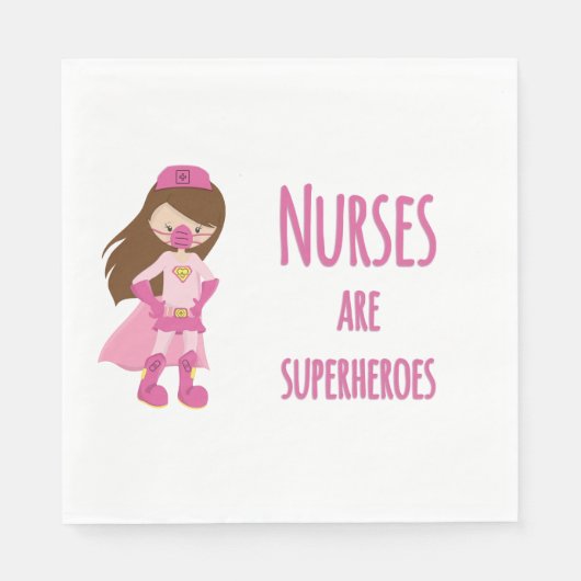 Krankenschwestern sind Superhelden Serviette (Vorderseite)