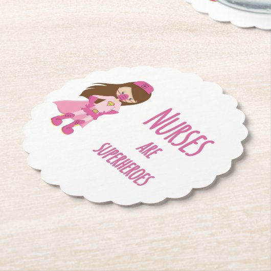 Krankenschwestern sind Superhelden Untersetzer (angewinkelt)