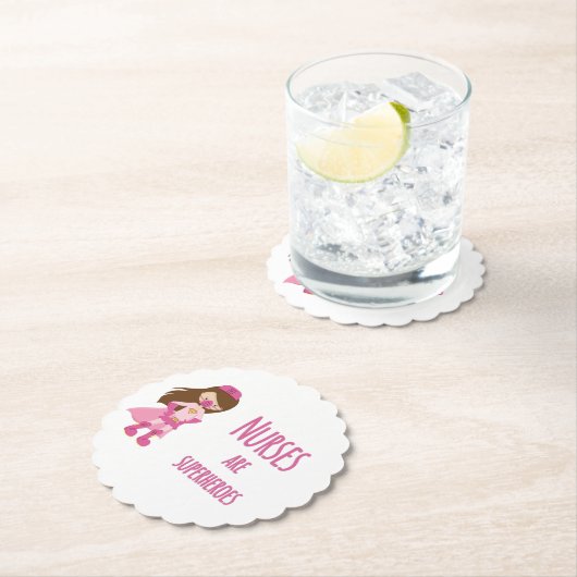 Krankenschwestern sind Superhelden Untersetzer (Vor Ort)