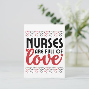 Krankenschwestern sind voll von Liebe - Krankensch Postkarte