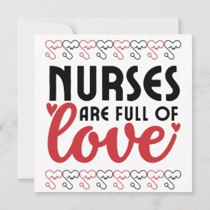 Krankenschwestern sind voller Liebe - Krankenschwe Dankeskarte
