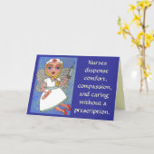 Krankenschwestern spenden Trost, Mitgefühl... - Ka Karte (Gelbe Blume)