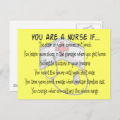 Krankenschwestern Sprichworte "Sie sind Krankensch Postkarte (Vorne/Hinten)