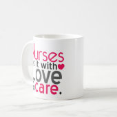 Krankenschwestern tun es mit der Liebe-u. Kaffeetasse (Vorderseite Links)