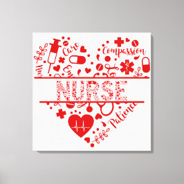 Krankenschwestern und Krankenschwestern, die Krank Leinwanddruck