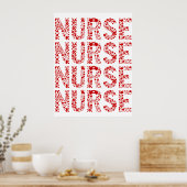 Krankenschwestern und Krankenschwestern, die Krank Poster (Küche)