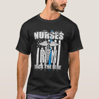 Krankenschwestern und Krankenschwestern im blauen T-Shirt
