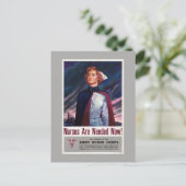 Krankenschwestern werden jetzt gebraucht - Vintage Postkarte (Stehend Vorderseite)