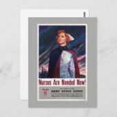Krankenschwestern werden jetzt gebraucht - Vintage Postkarte (Vorne/Hinten)
