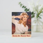 Krankenschwestern werden jetzt gebraucht, Vintage  Postkarte (Stehend Vorderseite)