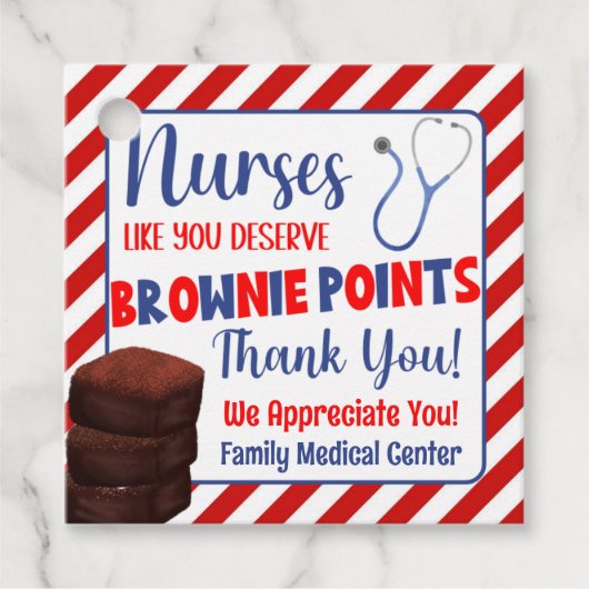 Krankenschwestern wie Sie verdienen Brownie Punkte Geschenkanhänger (Vorderseite)