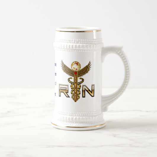 KrankenschwesternCaduceus RN-Bürgschaft änderte Bierglas (Rechts)