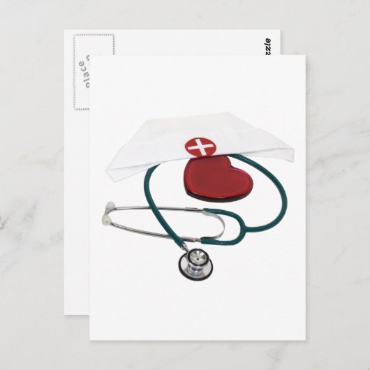 KrankenschwesternHabenHerz082309 Postkarte (Vorne/Hinten)