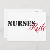 Krankenschwesterregel Postkarte (Vorne/Hinten)