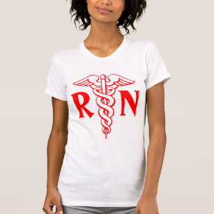 Krankenschwestert-shirts   RN Caduceussymbol T-Shirt