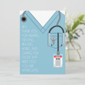 Krankenversicherung Danke Karte (Stehend Vorderseite)