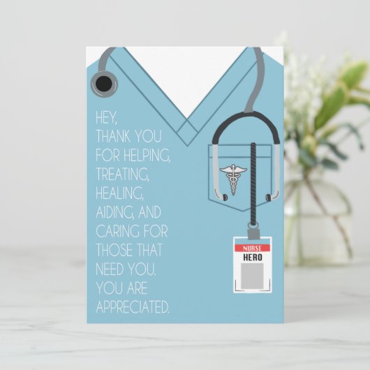 Krankenversicherung Danke Karte (Stehend Vorderseite)