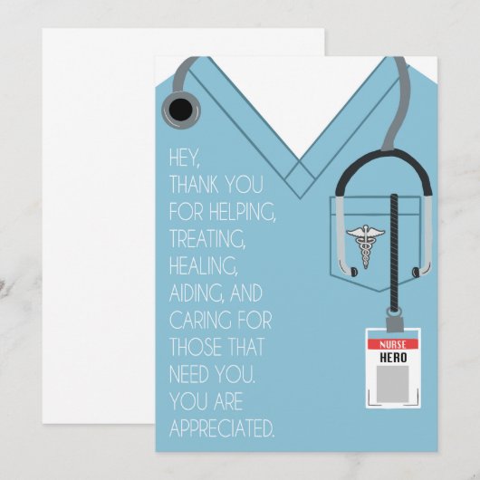 Krankenversicherung Danke Karte (Vorne/Hinten)