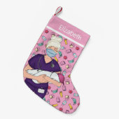 Krankenversicherung für Arbeitskräfte Kleiner Weihnachtsstrumpf (Vorderansicht (hängend))