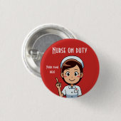 Krankenversicherung für Dienstauslegung klein, 1¼ Button (Vorne & Hinten)