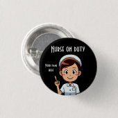 Krankenversicherung für Dienstauslegung klein, 1¼ Button (Vorne & Hinten)