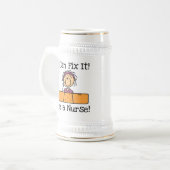 Krankenversicherung Ich kann es T - Shirt und Gesc Bierglas (Vorderseite Links)