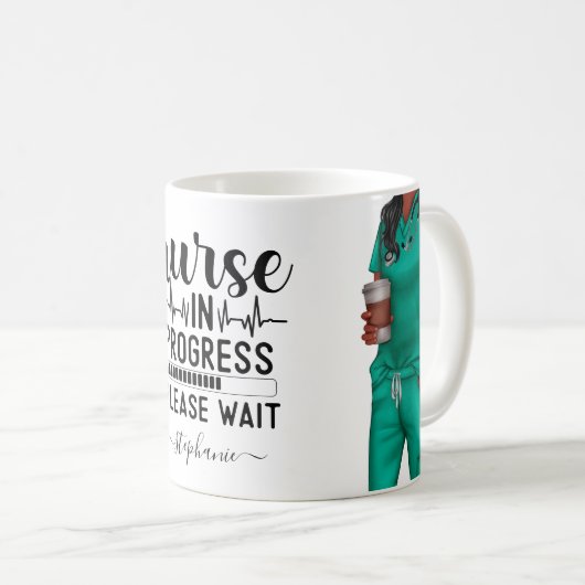 Krankenversicherung in Progress Personalisiert Kaffeetasse (VorderseiteRechts)