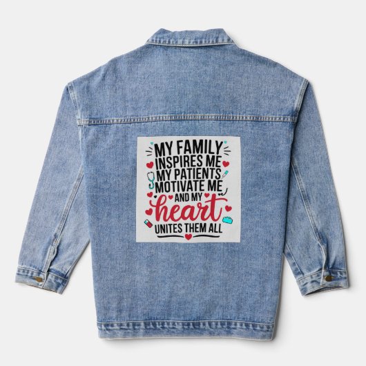 Krankenversicherung Jeansjacke (Rückseite)