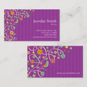 Krankenversicherung - Lila Thema Natur Visitenkarte (Vorne/Hinten)