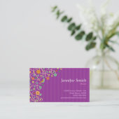 Krankenversicherung - Lila Thema Natur Visitenkarte (Stehend Vorderseite)