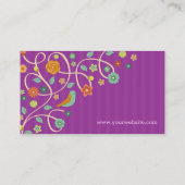 Krankenversicherung - Lila Thema Natur Visitenkarte (Rückseite)