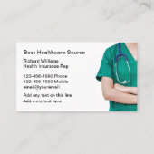 Krankenversicherung Medicare Rep Visitenkarte (Vorderseite)