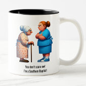 Krankenversicherung mit Feisty Granny Zweifarbige Tasse