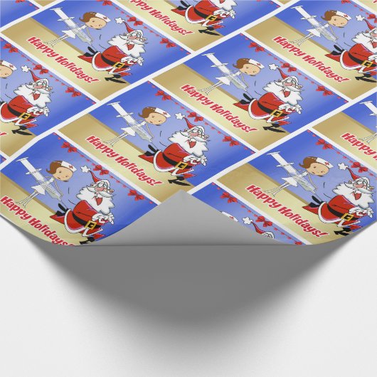 Krankenversicherung mit Weihnachtsfeiertag Geschenkpapier (Ecke)