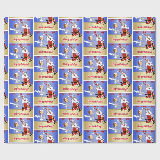 Krankenversicherung mit Weihnachtsfeiertag Geschenkpapier (Flach)