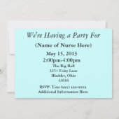 Krankenversicherung Party Einladungen Krankenhausd (Rückseite)