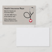 Krankenversicherung Rep Modern Business Cards Visitenkarte (Vorne/Hinten)
