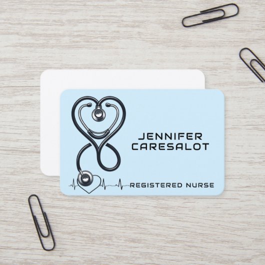 Krankenversicherung RN, LVN, LPN, Karrierekarte Visitenkarte (Vorderseite/Rückseite Beispiel)