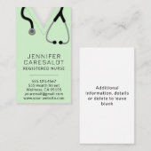 Krankenversicherung RN, LVN, LPN, Karrierekarte Visitenkarte (Vorne/Hinten)