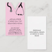 Krankenversicherung RN, LVN, LPN, Karrierekarte Visitenkarte (Vorne/Hinten)
