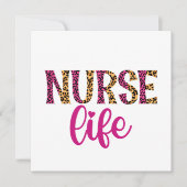 Krankenversicherung - Rosa und Leopard Print (Vorderseite)