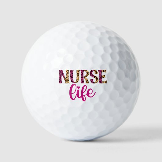 Krankenversicherung - Rosa und Leopard Print Golfball (Vorderseite)