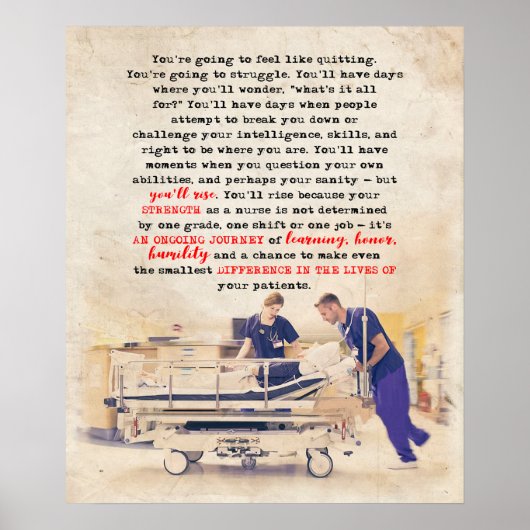 Krankenversicherung Sie werden aufsteigen Inspirat Poster (Vorne)