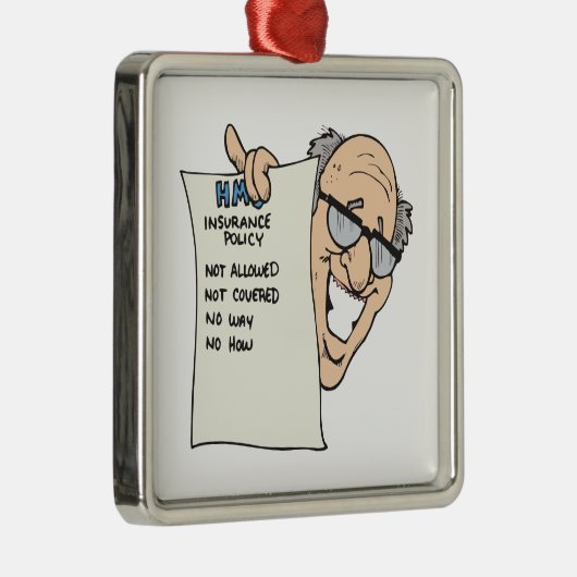 Krankenversicherung Silbernes Ornament (Rechts)