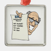 Krankenversicherung Silbernes Ornament (Vorne)