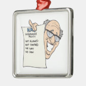 Krankenversicherung Silbernes Ornament (Links)