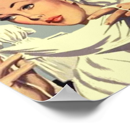 Krankenversicherung Vintag Poster (Ecke)