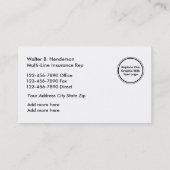 Krankenversicherungs-multi Linie Repräsentant Visitenkarte (Rückseite)