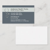 Krankenversicherungs-Repräsentant Visitenkarte (Vorne/Hinten)