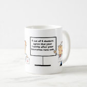 Krankenversicherungs-Sarkasmus Kaffeetasse (VorderseiteRechts)